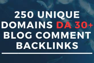 do 250 unique domain blog and forum comment backlinks
