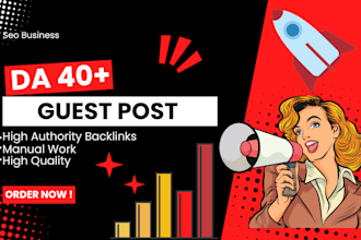 publish da 40 themed guest post high authority  backlinks