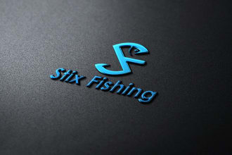 draw fish art and outdoor hunting illustration logo