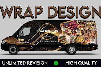 design awesome food truck wrap, food trailer wrap and ice cream van wrap