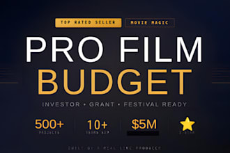 create a professional film budget for your indie or short film
