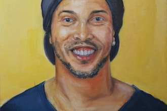 draw realistic oil painting on canvas from a photo