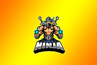 design awesome ninja sport mascot logo within 1 day