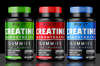 do product label design, cbd label and  supplement label design