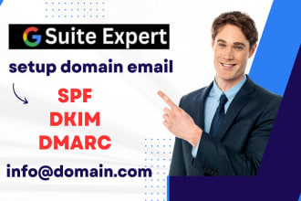 setup google workspace g suite domain email and dkim dmarc spf setup