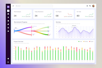 design admin panel, dashboard, and web app in figma