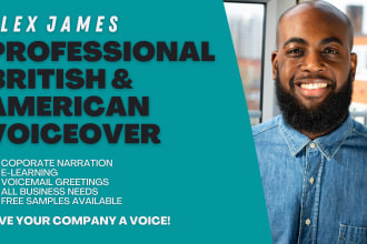 record british and american male corporate or elearning narration