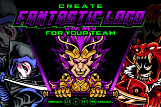 create fantastic logo for streamer twitch, youtube, esport