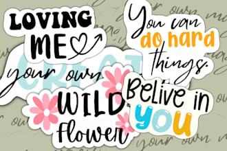 design digital planner and journal stickers