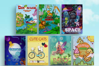 create kids and adults premium coloring book covers and interiors for amazon kdp