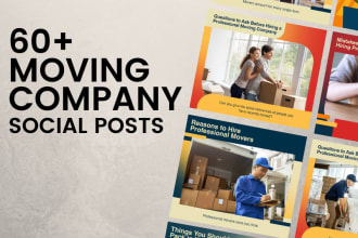 do 60 moving services social media posts design