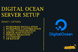 setup your websites on digitalocean,linode, AWS and cloud
