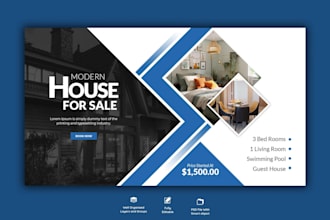 design premium quality web banner or header