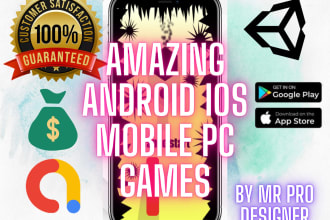 do amazing mobile game app development for android ios 2d 3d