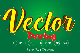 vector tracing, redraw, redesign your logo into vector