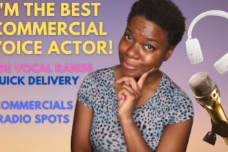 record a TV or radio commercial voice over