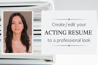 create or edit your acting CV and resume