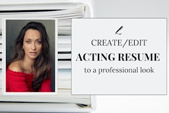 create or edit your acting CV and resume