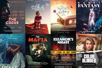 custom movie poster, banner, and flyer artwork