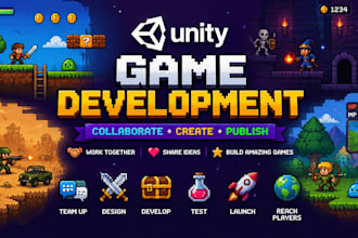 create 2d unity games for you
