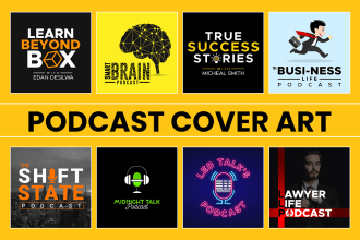 design professional podcast cover art