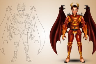 draw live2d and 3d model and cover art with backgrounds