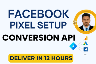setup or fix meta facebook pixel, conversion API, pixel error, capi via GTM