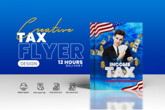 design tax flyer, one pager, marketing flyer, education flyer
