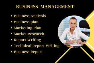 write business reports, presentation slides, market research, marketing plan ppt