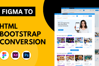 do figma to HTML PSD to HTML responsive bootstrap 5