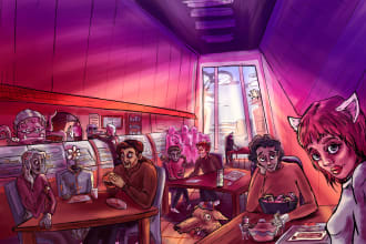 create a professional illustration or concept art for you