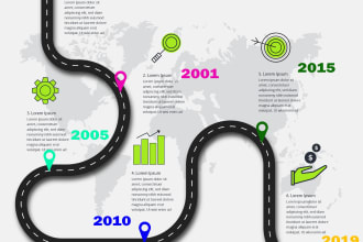 do unique professional roadmap, timeline infographic designs