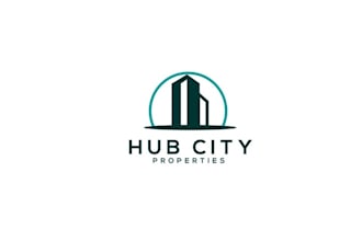design perfect original super hub city properties logo