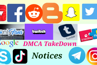 send dmca takedown notice to fb,instagram,yt,tiktok,reddit under dmca