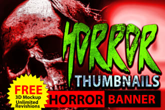 design clickbait eye catchy horror youtube thumbnails