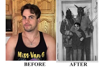 do realistic face swap, head change, replace the body in photoshop