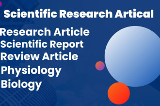 write scientific research article, review , summary on physiology or biology