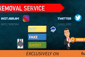 remove bot, ghost and spam followers from your instagram,twitter very fast