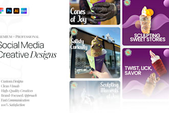 design bakery, restaurant and cafe social media posts