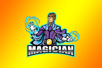 design high quality magician sport mascot logo with express delivery