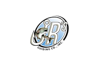 do a fishing and hunting, mountain, and climbing logo