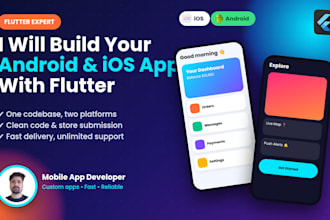 develop flutter app for android and ios