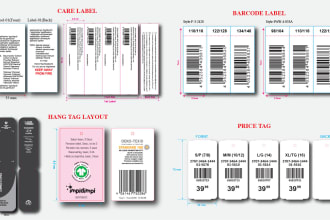 provide design accessories care labels, hang tags, price tags, etc service