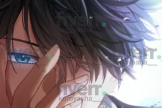 draw your male or boy character in my anime style
