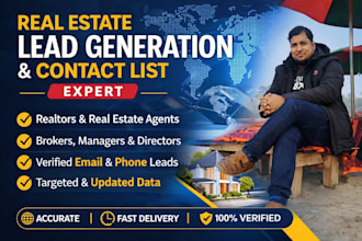 scrape realtors, real estate agents verified email list and contact leads