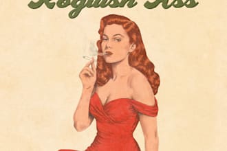 make vintage retro poster illustration