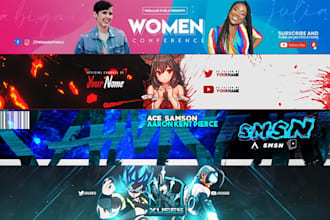 design an epic unique youtube banner and logo within 1 hour