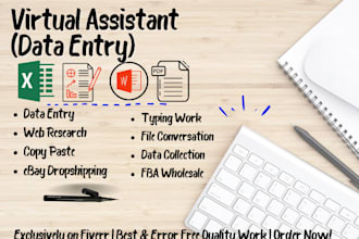 do data entry as your virtual assistant administrative or personal