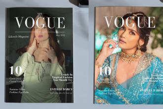design modern magazine cover layout catalog ads menu card