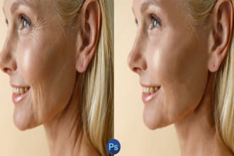 edit portrait skin beauty retouch and wrinkle spots using photoshop